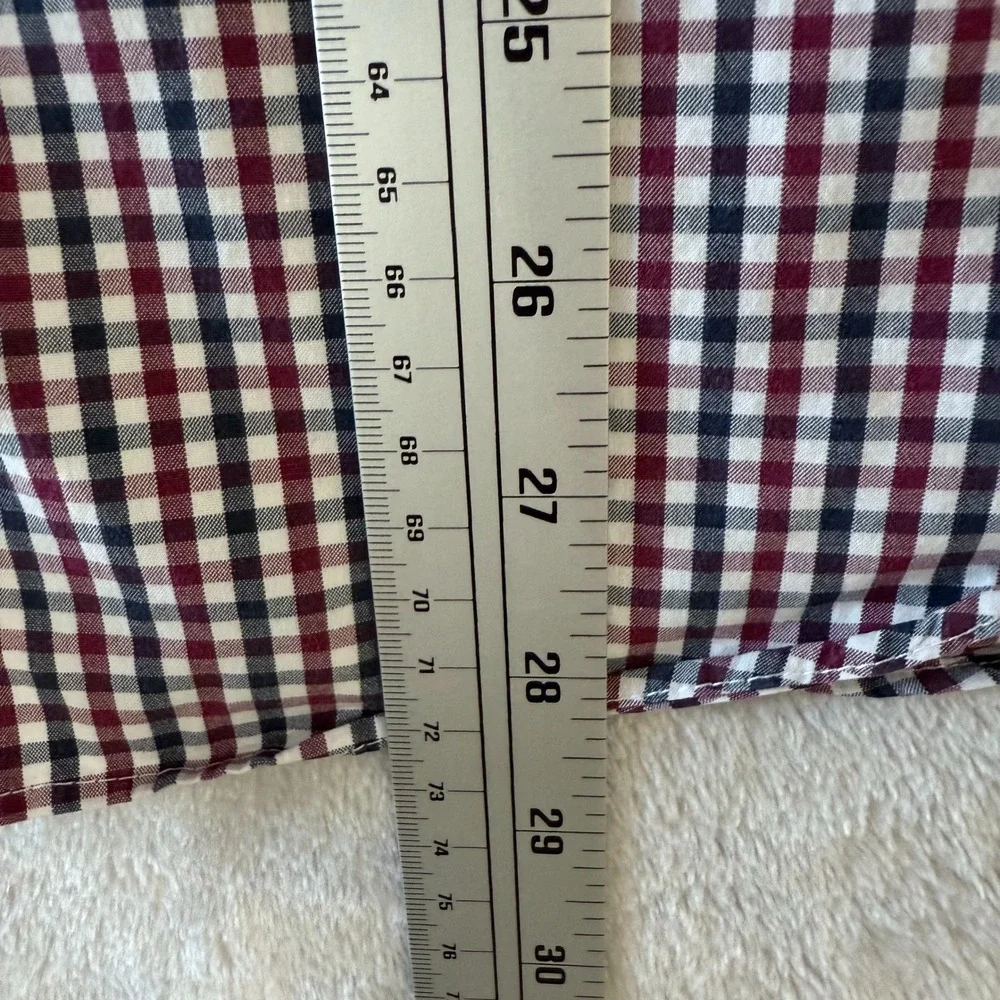 J. Crew Classic Fit Gingham Button Down Shirt Men's Size L Cotton Stretch‎